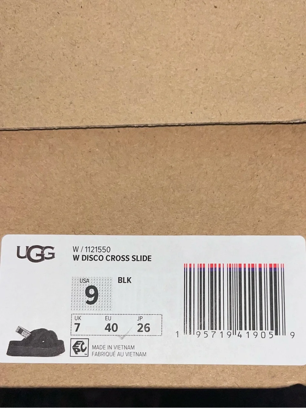 NIB UGG Disco Cross Slide